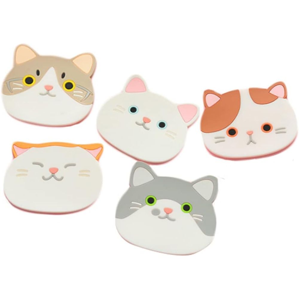 Regalo para amante de los gatos Posavasos de silicona con diseño de gato