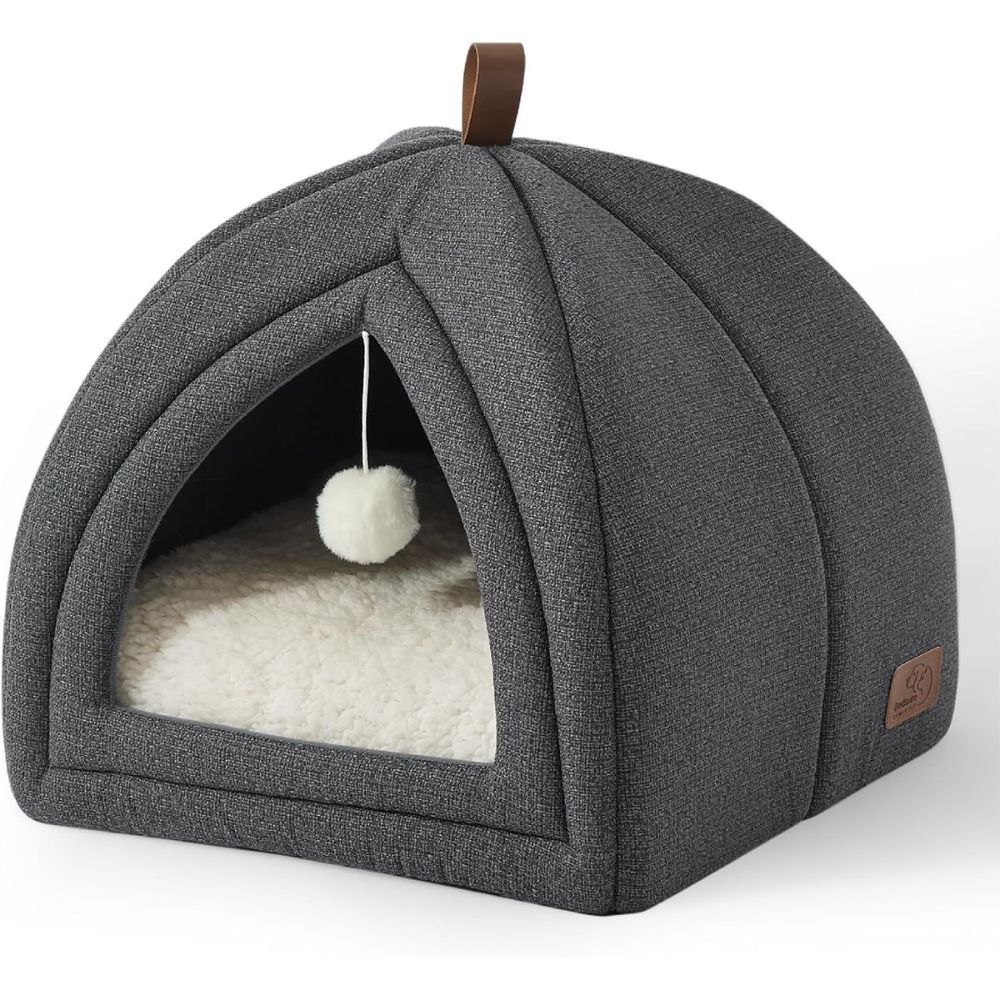 Bedsure Cama Cueva Gato con Cojín Extraíble
