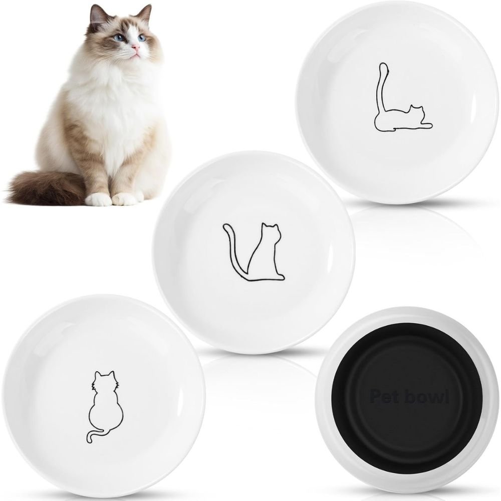 Cuencos de Cerámica para Gatos FoiiLiio