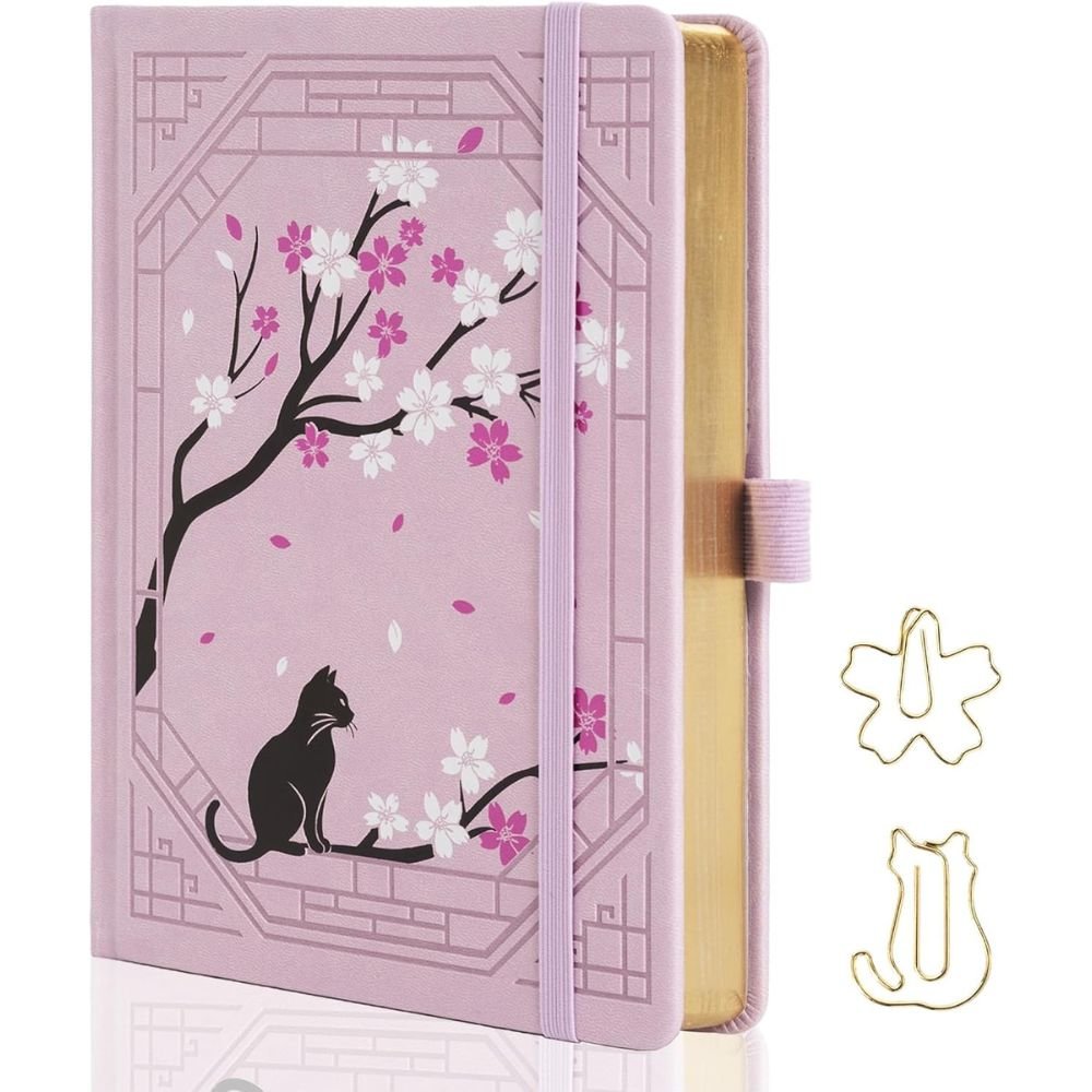Diario Bonito con Gato para Mujeres y Niñas