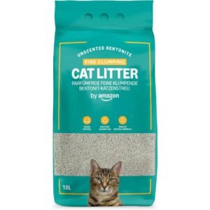 by Amazon Arenero Aglomerante Fino sin Perfume para Gatos