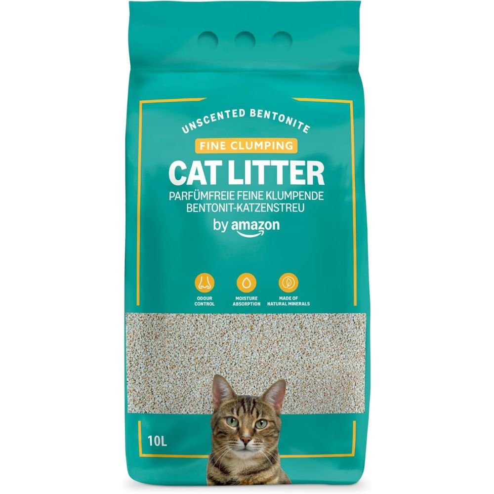 by Amazon Arenero Aglomerante Fino sin Perfume para Gatos