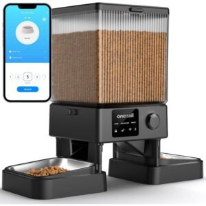 oneisall 5L Comedero Automático Gato 2 Tazones